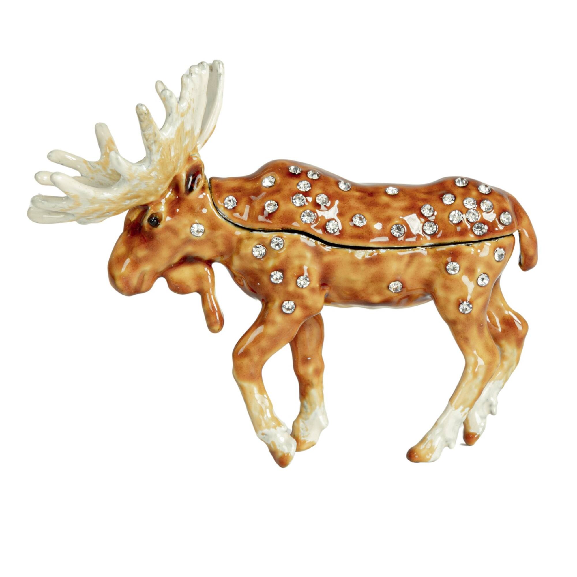 Hello Honey® 3.5" Brown Majestic Moose Trinket Box